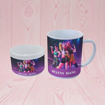 Taza + cuenco con tapa
