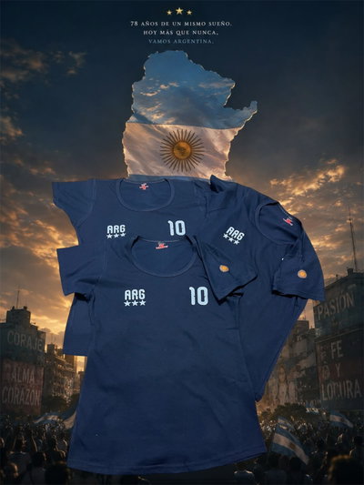 Remeras Argentina 100% Algodon