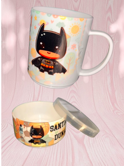 Taza + cuenco con tapa