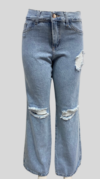 JEANS WIDE ROTURAS RIGIDO