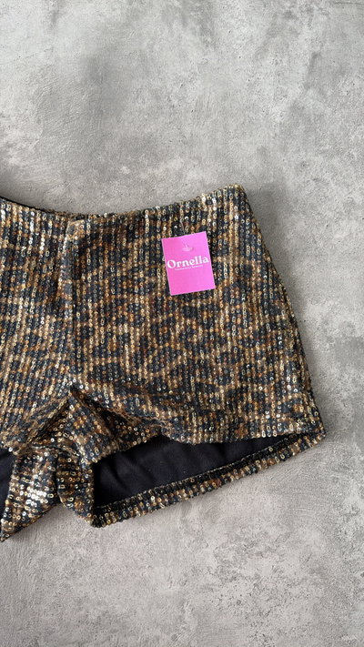 Short lentejuelas print 