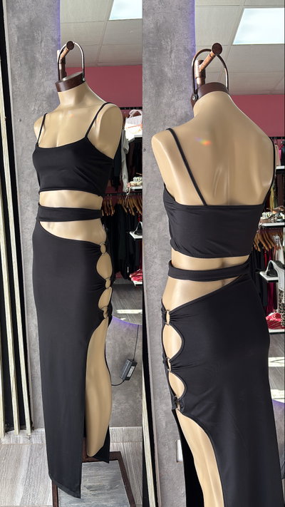 Vestido largo aros 