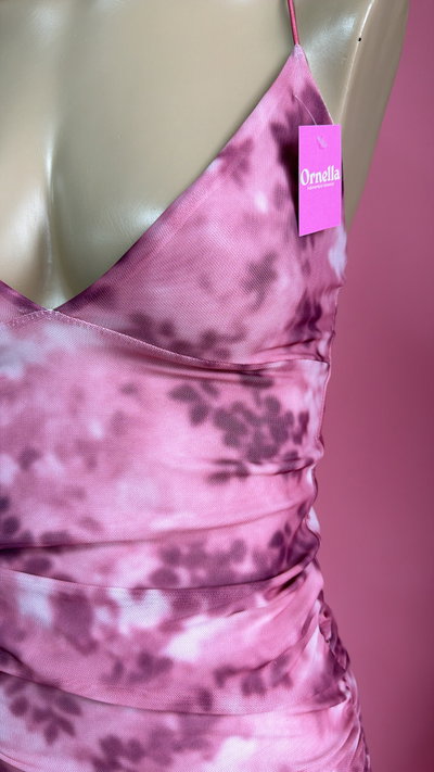 Vestido combinado microtull