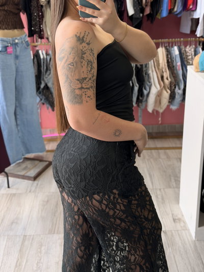 Wide leg encaje 