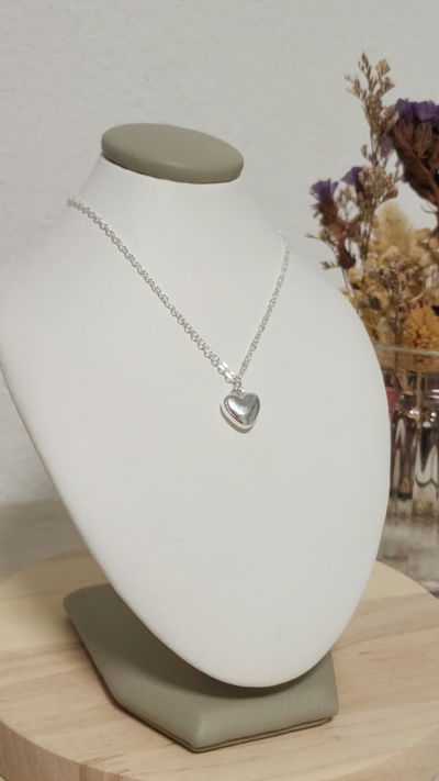 Collar Corazón Inflado Liso 