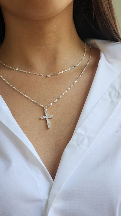 Collar Cruz Cristal 