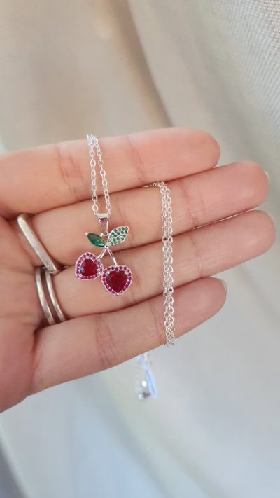 Collar Cereza Corazón