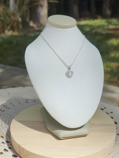 Collar Corazón Con Micro-cristales