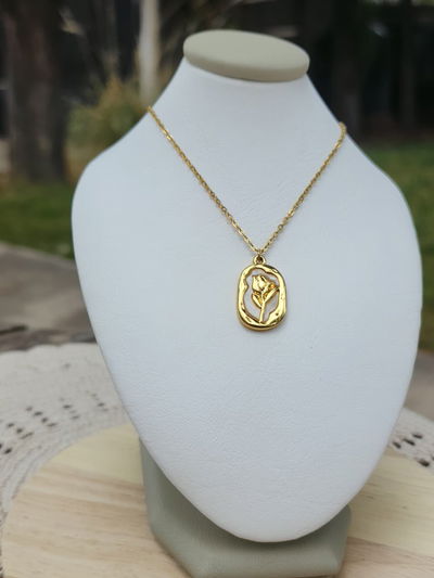 Collar Rosa Rectangulo