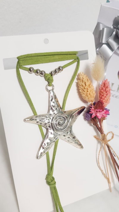 Collar Gamuza Estrella XL