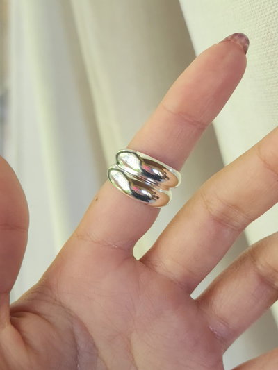 Anillo Ancho Dos Líneas Bombe