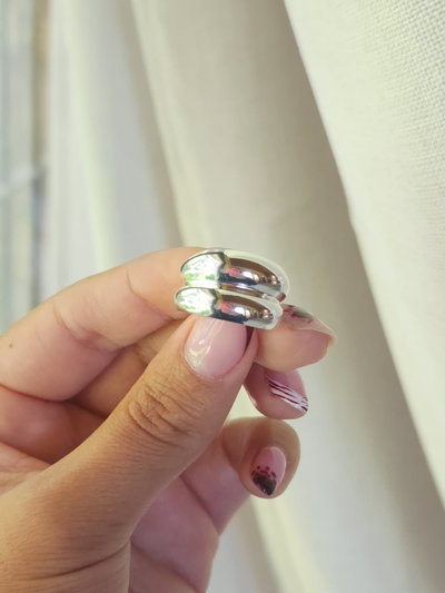 Anillo Ancho Dos Líneas Bombe