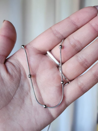 Cadena Cola de Ratón y Bolitas