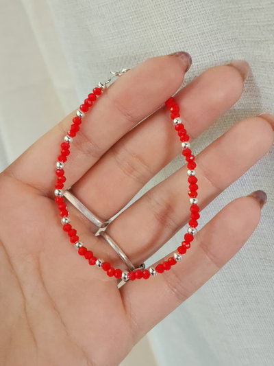 Pulsera Cristales Rojos