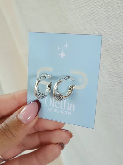 Argollas Torzada Labrada