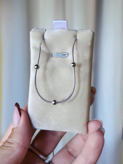 Cadena Cola de Ratón y Bolitas