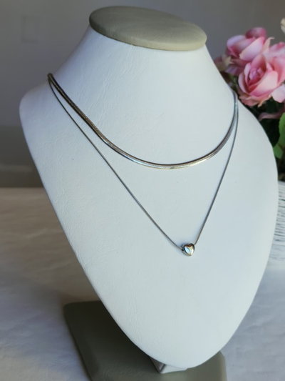 Cadena Doble Corazon