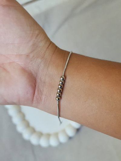Pulsera Cola de Ratón y Bolitas