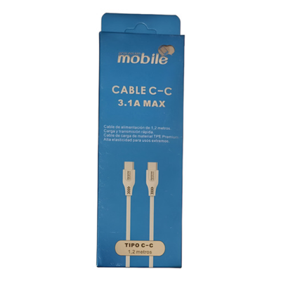Cable USB-C a USB-C PROTECTION MOBILE 1,2m - Carga y Transmision de Datos 