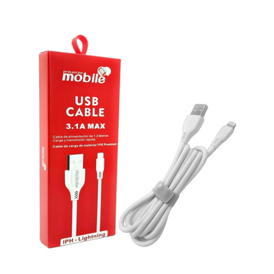 Cable USB a LIGHTNING PROTECTION MOBILE 1,2m - Carga y Transmision de Datos 