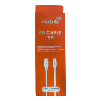 Cable USB-C a LIGHTNING PROTECTION MOBILE 1,2m - Carga y Transmision de Datos 