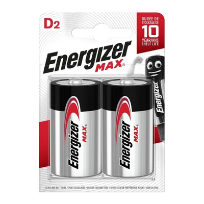 Pilas Alcalinas Tipo D Energizer Max (Blíster x2) - Máxima Duración y Protección