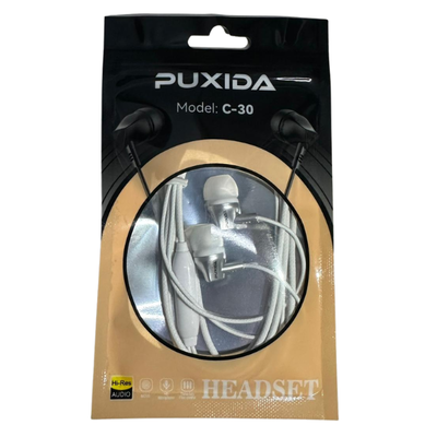 Auriculares Con Cable Puxida C-30 - Sonido Estéreo, Manos Libres y Confort al Mejor Precio