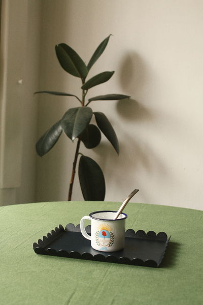 Matecito mini enlozado Escudo blanco