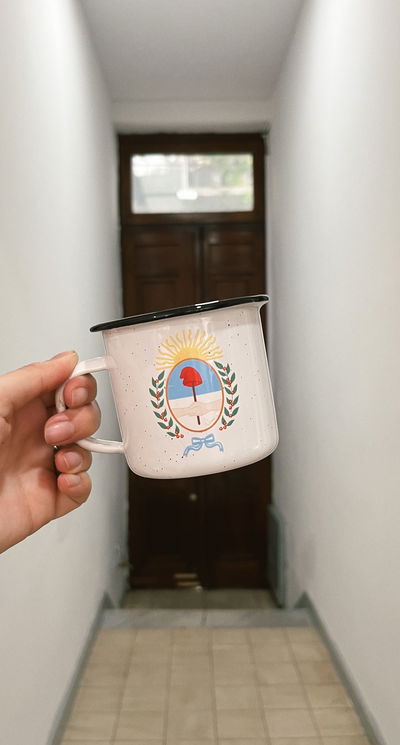 Jarrito enlozado escudo nacional