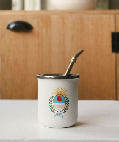 Mate térmico vasito blanco Escudo