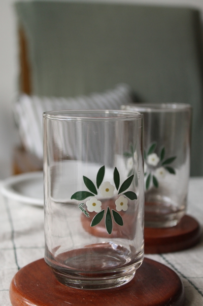 COMBO Vasos Flores blancas x2