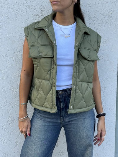 Chaleco Matelaseado Army