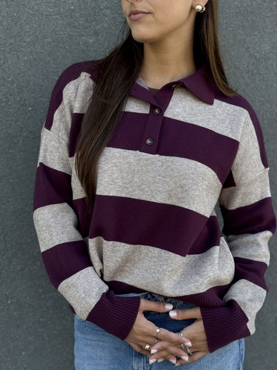 Sweater Sweet chomba con botones 