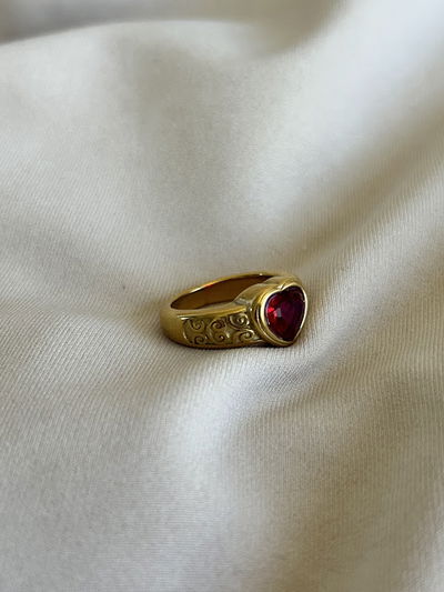 ANILLO CORAZON RED TALLE 16