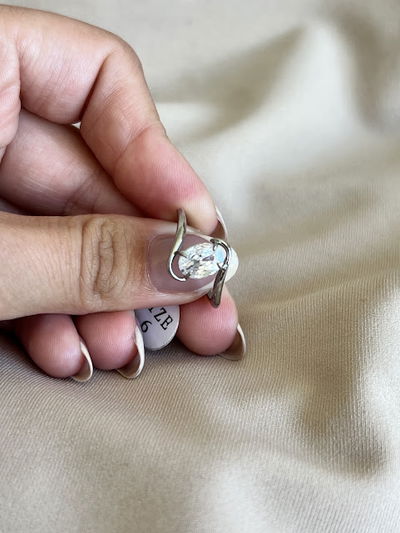 ANILLO CENICIENTA PLATEADO TALLE 16