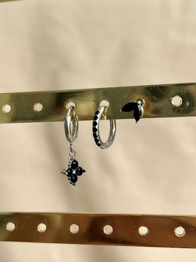 CONJUNTO ANA PLATEADO CON NEGRO 