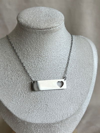 COLLAR MEDALLA PARA GRABAR PLATEADA