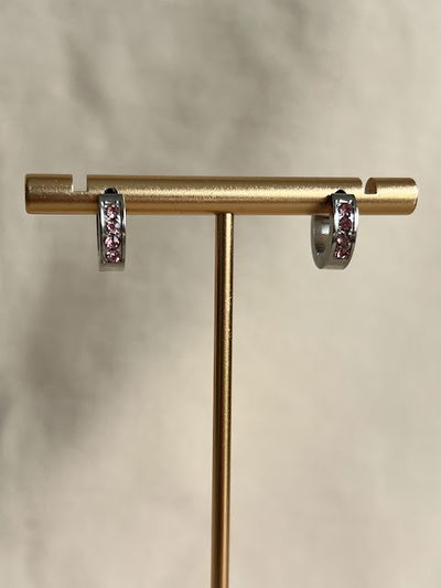 AROS MINI ARGOLLITAS STRASS PINK 