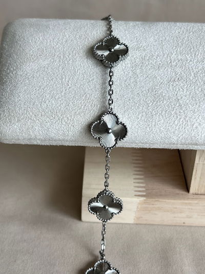 PULSERA VAN CLEEF PLATEADA 