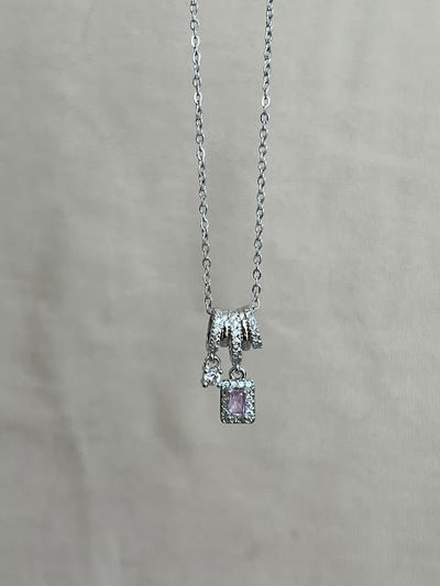 COLLAR GLOW PLATEADO 