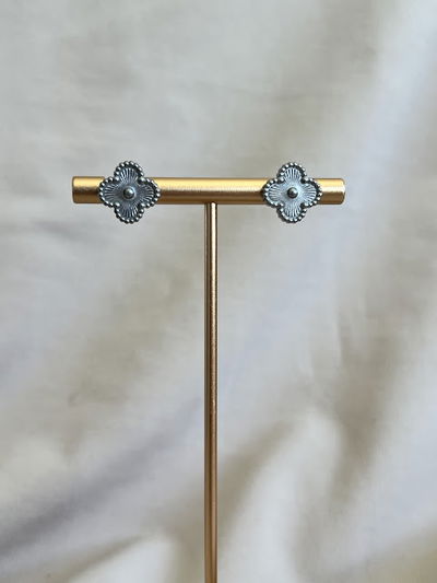 AROS TREBOL PLATEADOS 