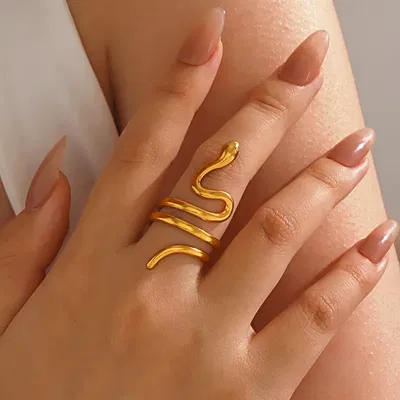 ANILLO SERPIENTE REGULABLE DORADO 