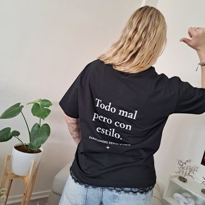 Remera over mediana frases #2 