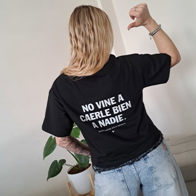 Remera over corta frases #1