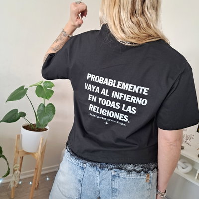 Remera over corta frases #2 