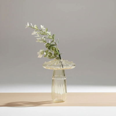 Florero De Vidrio "Hongo amarillo"