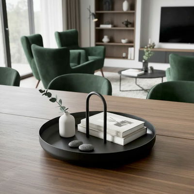 Bandeja Metálica Multiuso Negra