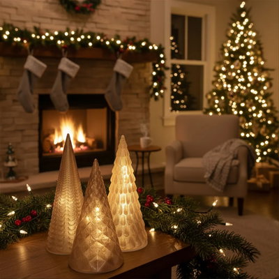 Set X 3 Árboles Minimalista Led