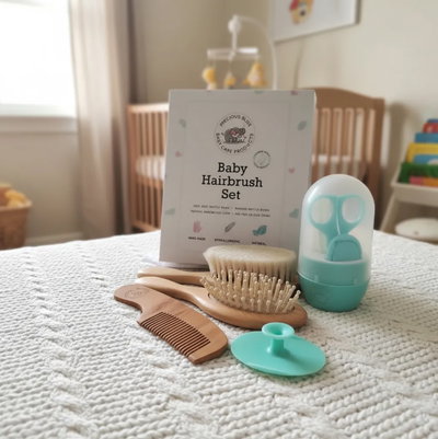 Set De Higiene Del Bebé 7 Piezas De Madera Y Bambú