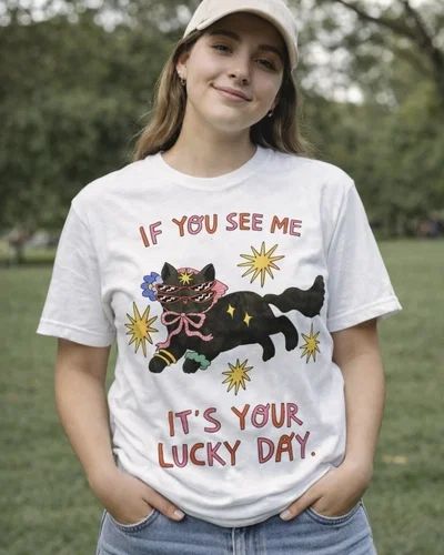 Remera Gatito Lucky